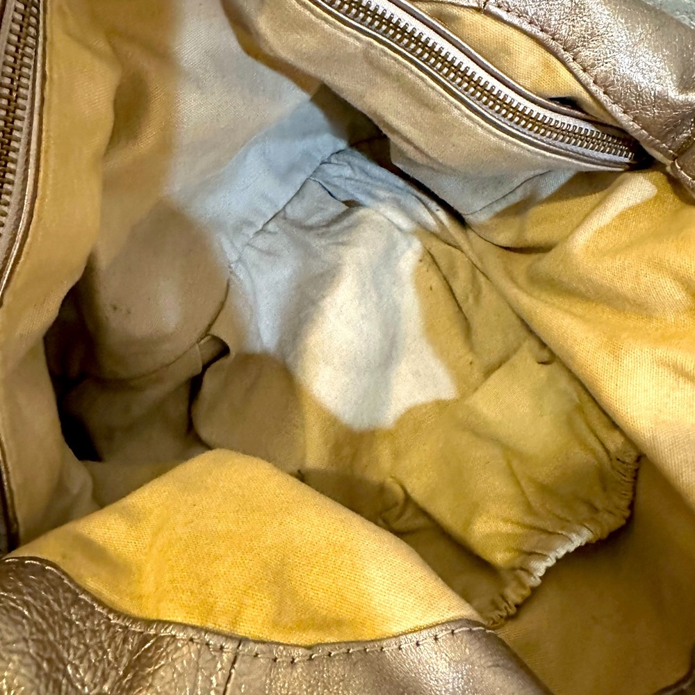Elliott Lucca XL Metallic Leather Hobo Bag/Shoulder Bag - Picture 13 of 14